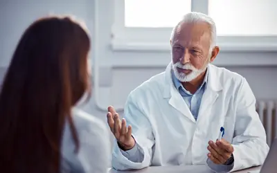 Doctor talking with a patient during an appointment